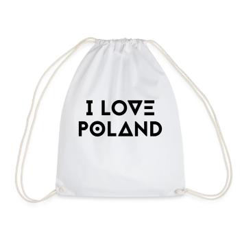 I LOVE POLAND - Drawstring Bag - white - Front
