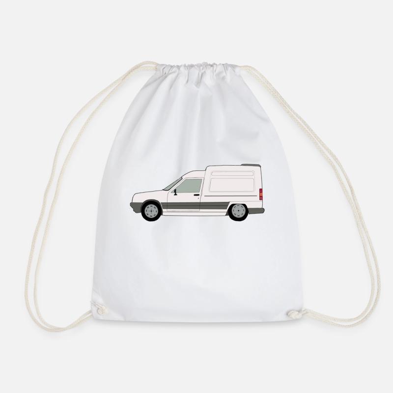 White Van French Snowy - Drawstring Bag - white
