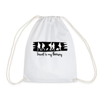Travel is my therapy - Sac de sport léger - blanc - Devant