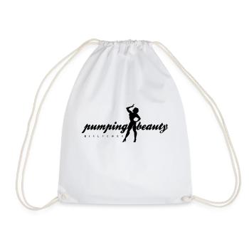 Pumping Beauty Lettering - Drawstring Bag - white - Front