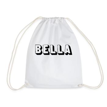 Name - Bella - Drawstring Bag - white - Front