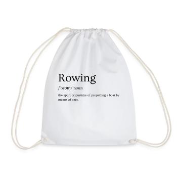 Rowing dictionary definition - Drawstring Bag - white - Front