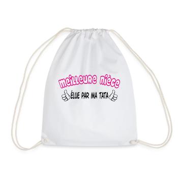 Best Niece - Drawstring Bag - white - Front