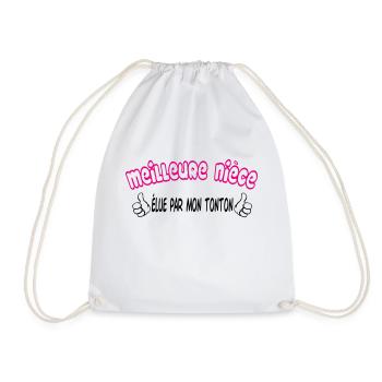 Best Niece - Drawstring Bag - white - Front