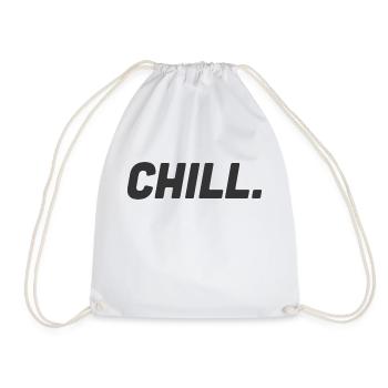 Chill - Schriftzug - Turnbeutel - Weiß - Vorne