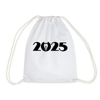 Writer 2025, Poet 2025, Fountain Pen 2025 - Drawstring Bag - white - Front