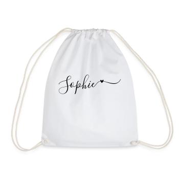 Sophie Surname First Name Decorative - Drawstring Bag - white - Front