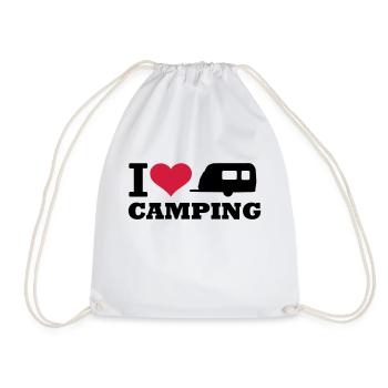 Camping - Drawstring Bag - white - Front