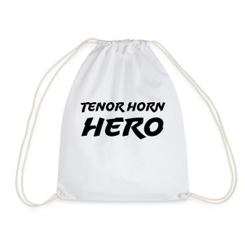 Tenor Horn Hero - Drawstring Bag - white - Front