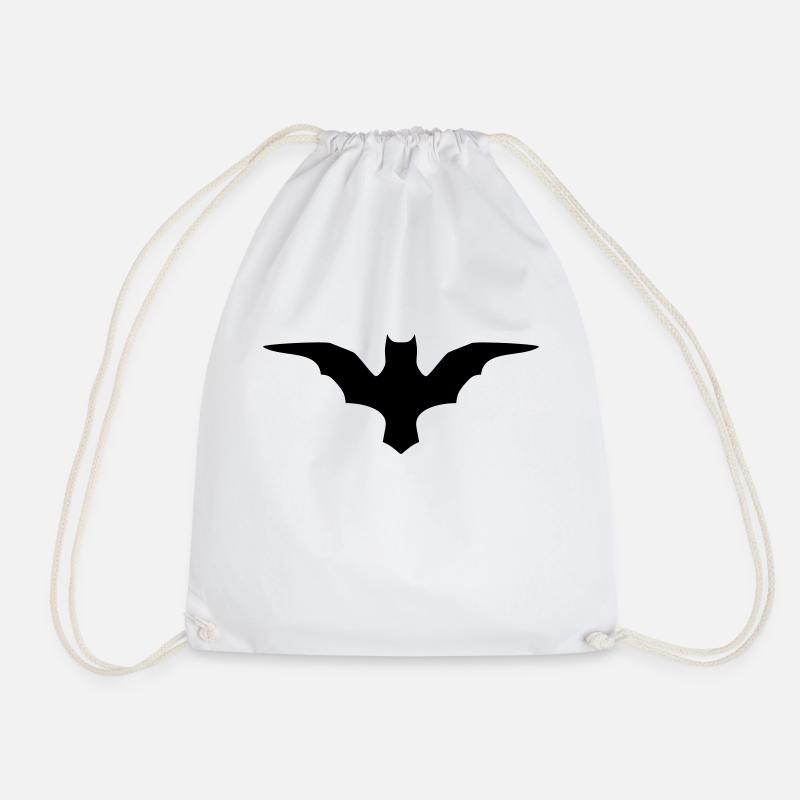 Bat - Drawstring Bag - white