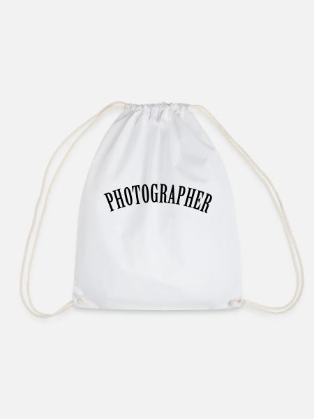Photographer (Text, 1c) - Turnbeutel - Weiß