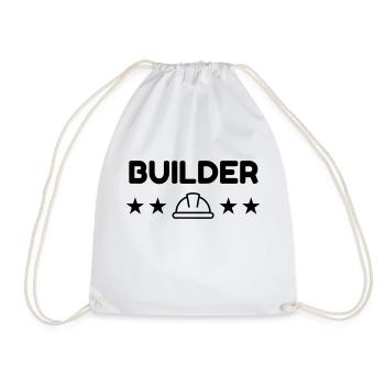 manoeuvre / chantier / bâtiment / ouvrier - Sac de sport léger - blanc - Devant