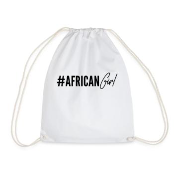 african girl hashtag - Turnbeutel - Weiß - Vorne