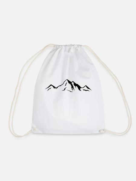 berge_01 - Drawstring Bag - white