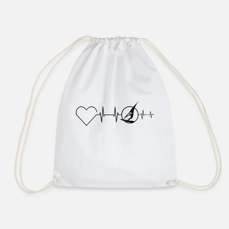 Windsurfer lover - Drawstring Bag - white