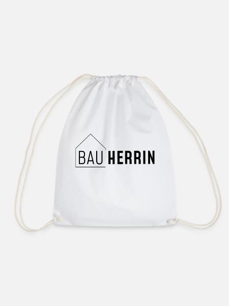 Herrin vom Bau - Turnbeutel - Weiß