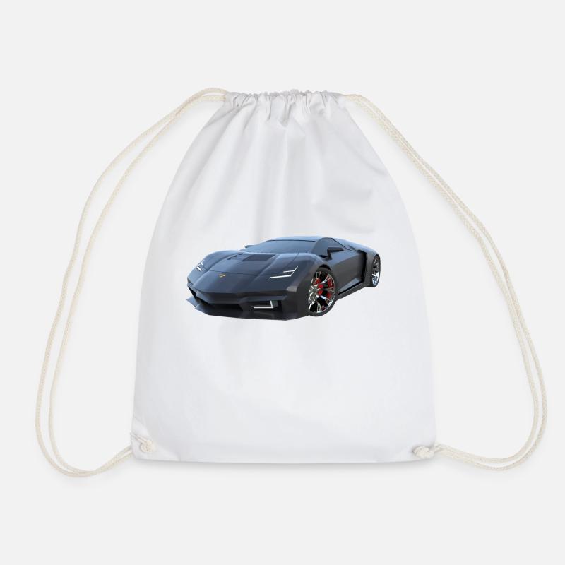 Supercar - Drawstring Bag - white