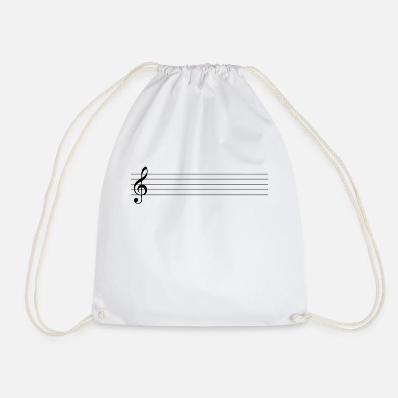 Score lines Guestbook to write yourself - Drawstring Bag - white