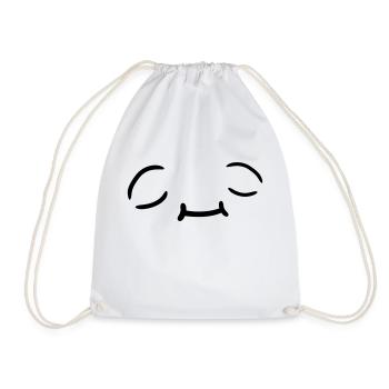 Conception de visage détendue - Sac de sport léger - blanc - Devant