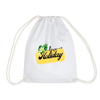 Vacances fleuries Frangipani - Sac de sport léger - blanc - Devant