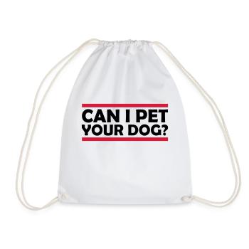 Caressez votre chien en disant - Sac de sport léger - blanc - Devant