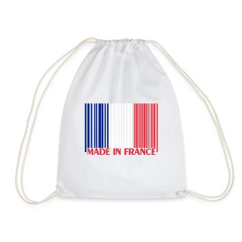 France Frankreich - Turnbeutel - Weiß - Vorne