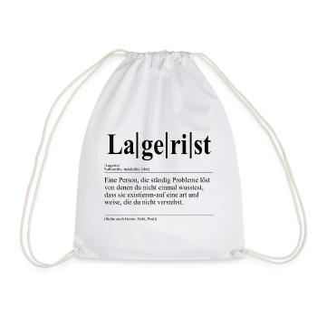 Lagerist Lustige Berufs Definition - Turnbeutel - Weiß - Vorne