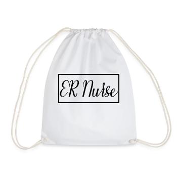 ER Nurse Proud Graduated Nursing Student - Drawstring Bag - white - Front