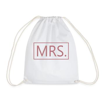 Mrs. Matching Paar Verlobung Hochzeit Flitterwochen - Turnbeutel - Weiß - Vorne