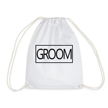 Groom - Husband To Be Wedding Party Engagement - Drawstring Bag - white - Front