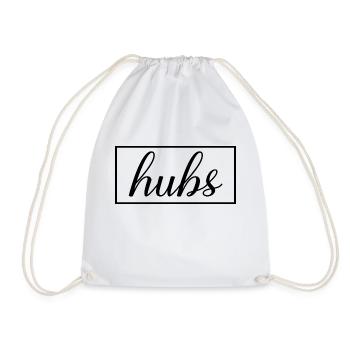 Hubs Matching Verlobung Hochzeit Flitterwochen - Turnbeutel - Weiß - Vorne