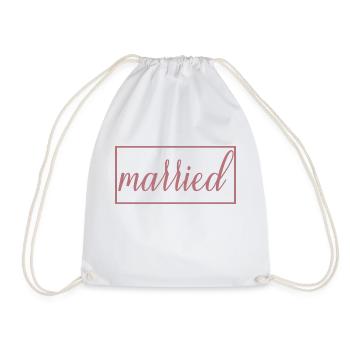 Couple marié assorti Hommes & Femmes Jour de mariage - Sac de sport léger - blanc - Devant