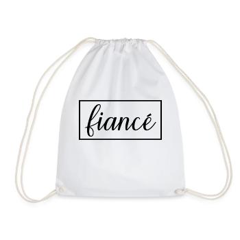 Fiancé Matching Engagement Gift Groom’s Mariage du marié - Sac de sport léger - blanc - Devant