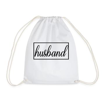 Husband Matching Engagement Wedding Honeymoon - Drawstring Bag - white - Front