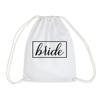 Braut Matching Paar Verlobung Hochzeit Flitterwochen - Turnbeutel - Weiß - Vorne