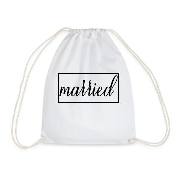 Couple marié assorti Hommes & Femmes Jour de mariage - Sac de sport léger - blanc - Devant