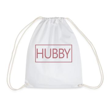 Hubby Matching Engagement Wedding Honeymoon - Drawstring Bag - white - Front