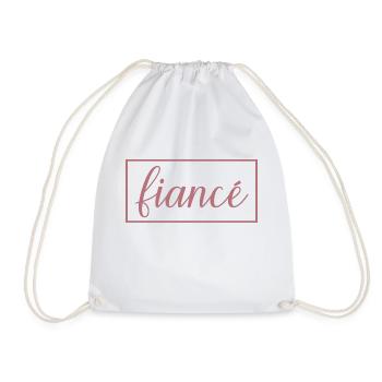 Fiancé Matching Engagement Gift Groom’s Mariage du marié - Sac de sport léger - blanc - Devant