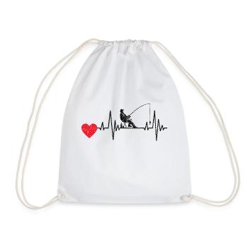 Fishing Fishing hooks Fishing Fishing Fishing Fishing - Drawstring Bag - white - Front