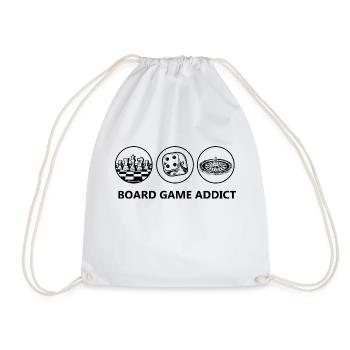 Boardgame Chess Backgammon Game Night - Drawstring Bag - white - Front