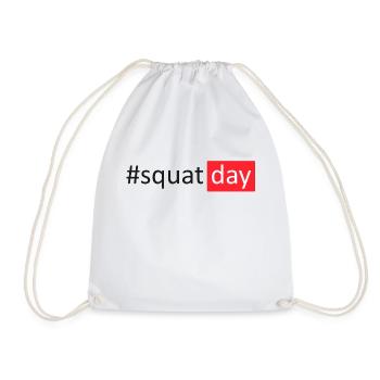 #squatday - Turnbeutel - Weiß - Vorne