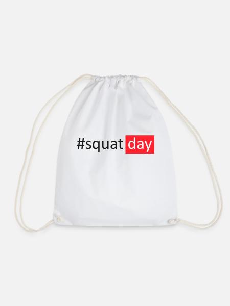 #squatday - Turnbeutel - Weiß