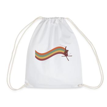 Ski Ski Motif pour Skieur Skieur - Sac de sport léger - blanc - Devant