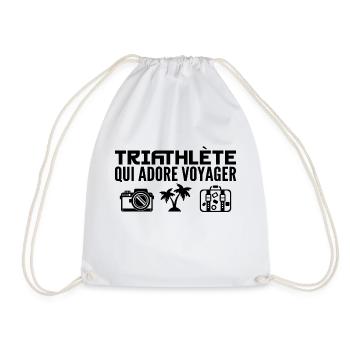 Voyageurs & Triathlètes : Passion & Découverte - Sac de sport léger - blanc - Devant