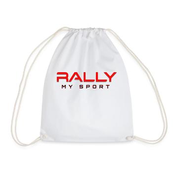 Rally my Sport 2 red black - Drawstring Bag - white - Front