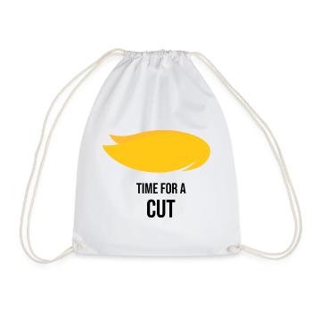 Time for a cut - Drawstring Bag - white - Front