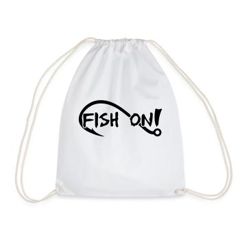 Fisch auf - Turnbeutel - Weiß - Vorne