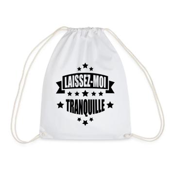 laissez-moi tranquille - Sac de sport léger - blanc - Devant