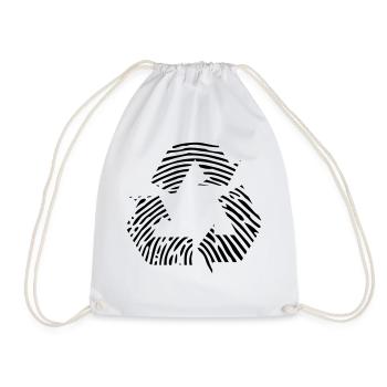 Recycle Recycle Fingerprint DNA DNA Recycling - Drawstring Bag - white - Front