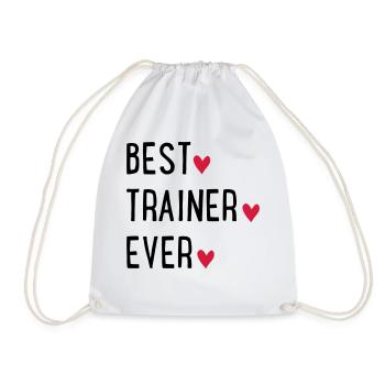 Trainer - Drawstring Bag - white - Front